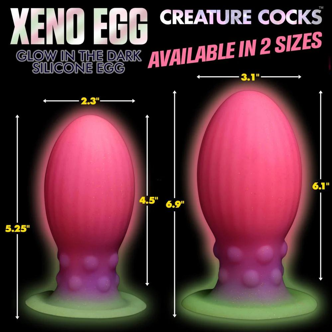 Xeno Egg – Glow in the Dark – Siliconen Ei – XL – Roze