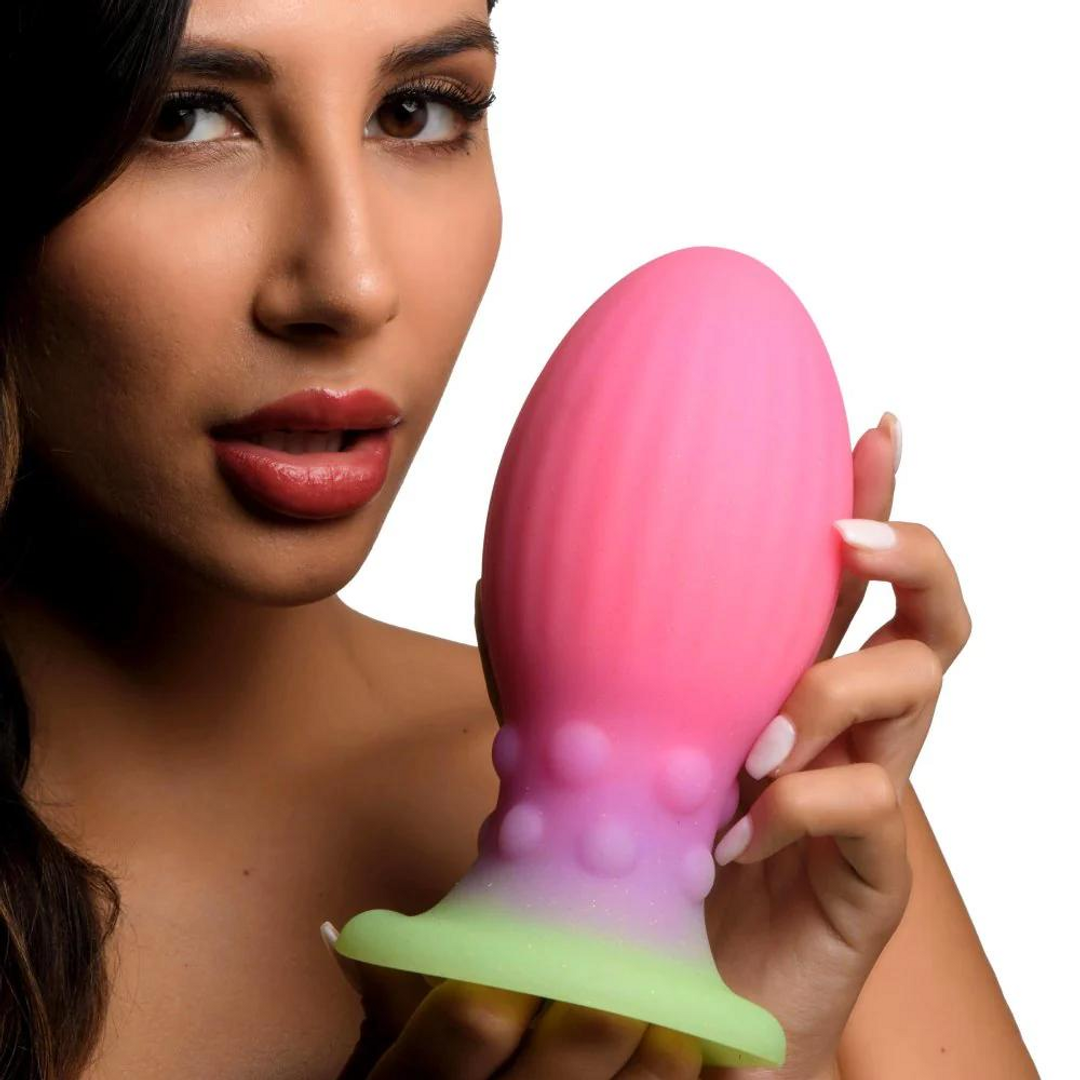 Xeno Egg – Glow in the Dark – Siliconen Ei – XL – Roze