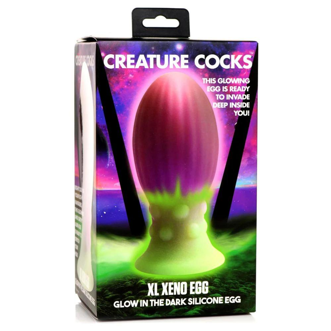 Xeno Egg – Glow in the Dark – Siliconen Ei – XL – Roze
