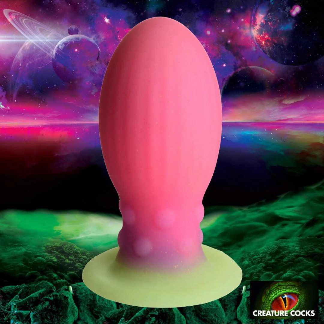 Xeno Egg – Glow in the Dark – Siliconen Ei – XL – Roze
