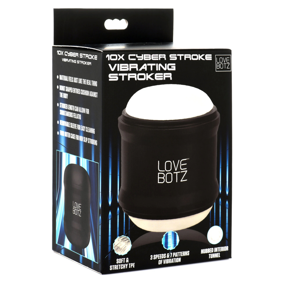 Cyber Stroke Vibrating Stroker – Zwart