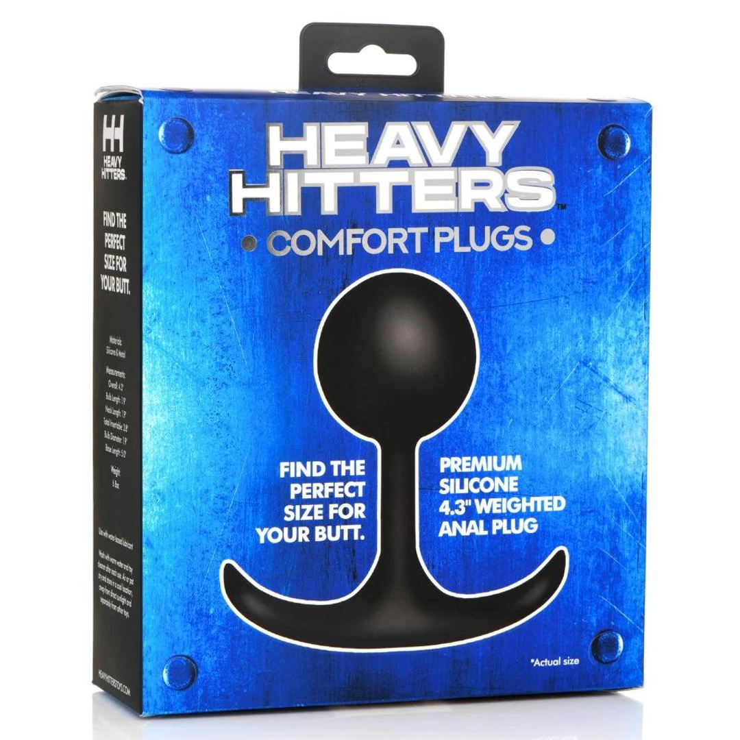 Comfort Plugs Silicone Weighted Round Plug 4.4 – Zwart