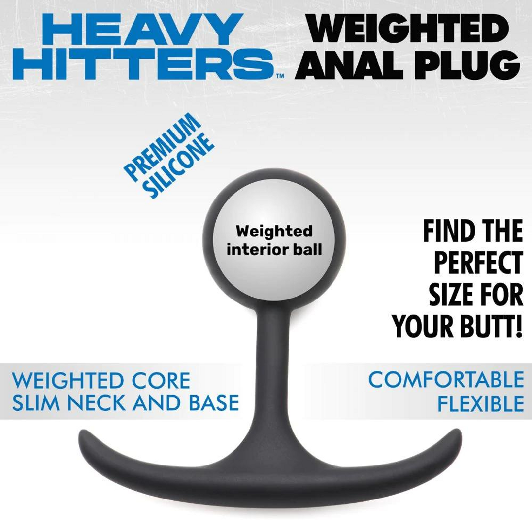 Comfort Plugs Silicone Weighted Round Plug 3.9 – Zwart