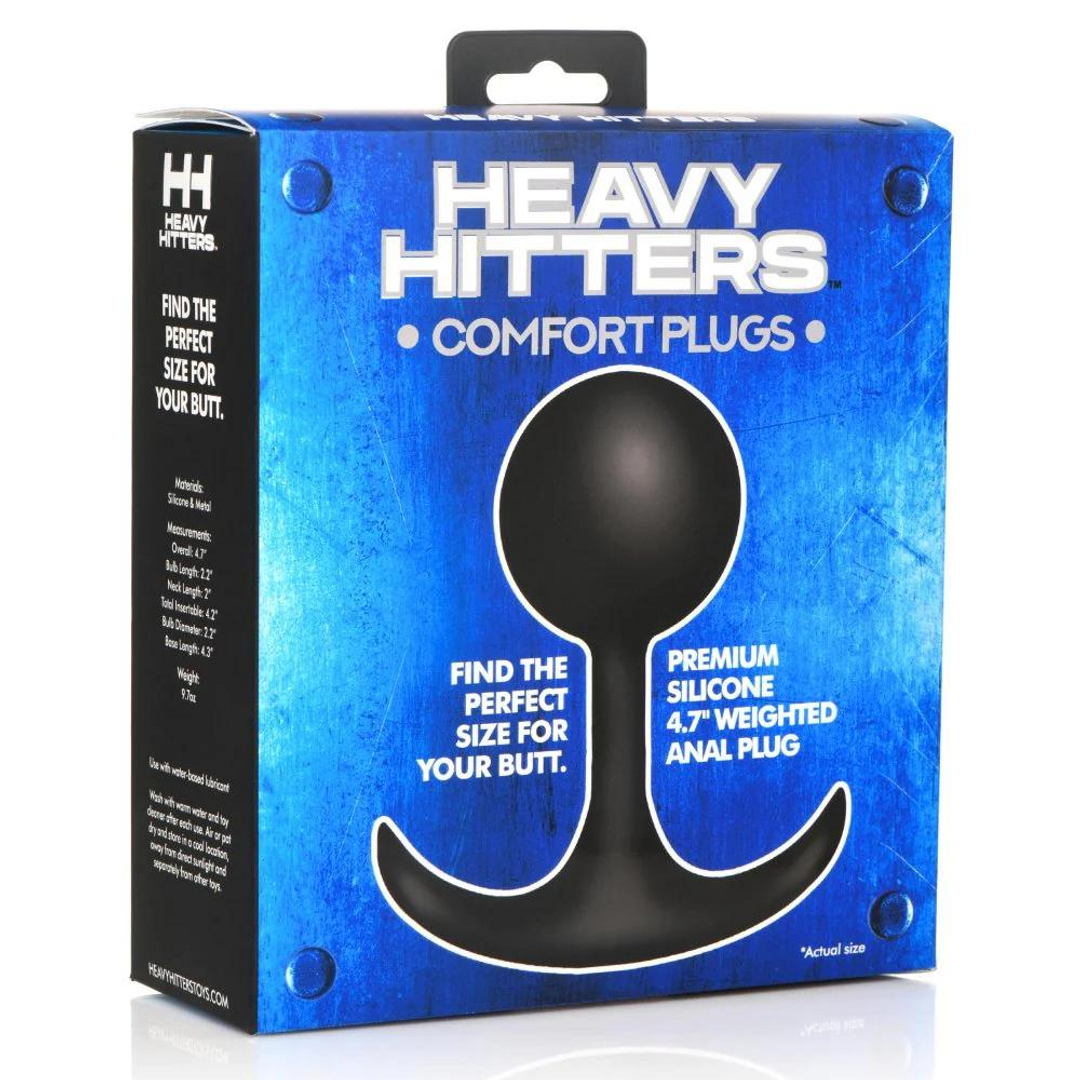 Comfort Plugs Silicone Weighted Round Plug 4.7 – Zwart