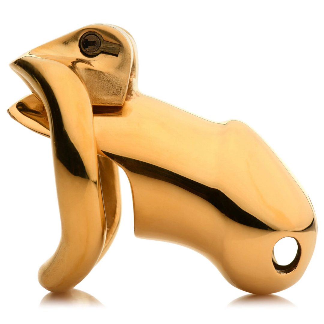 Midas Locking Chastity Cage – 18K Goud Geplateerd – Goud