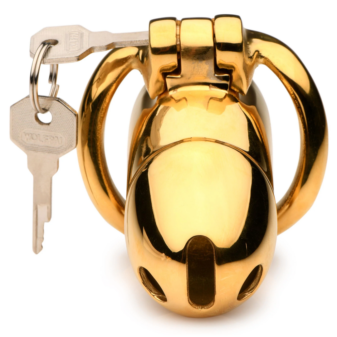 Midas Locking Chastity Cage – 18K Goud Geplateerd – Goud