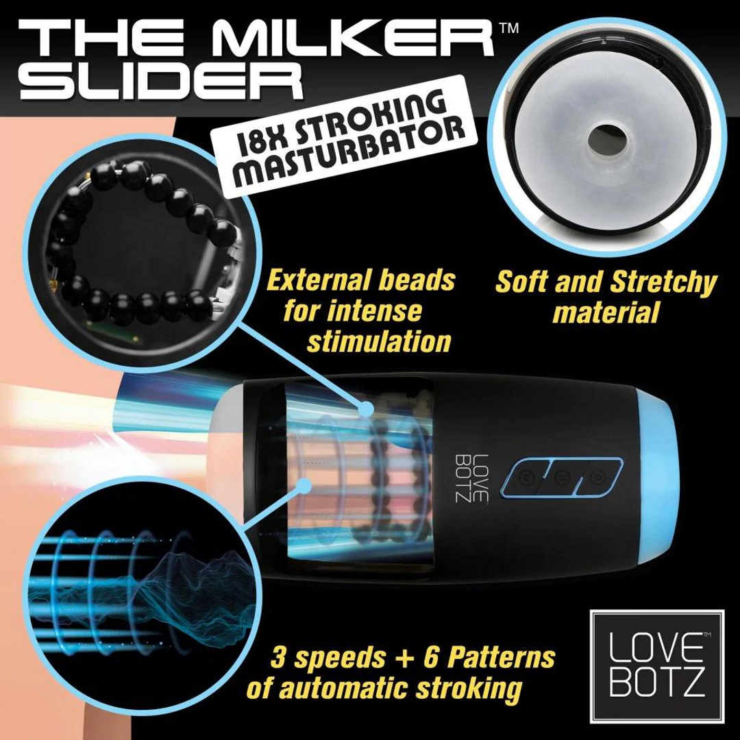 De Milker Slider Stroking Masturbator – Zwart