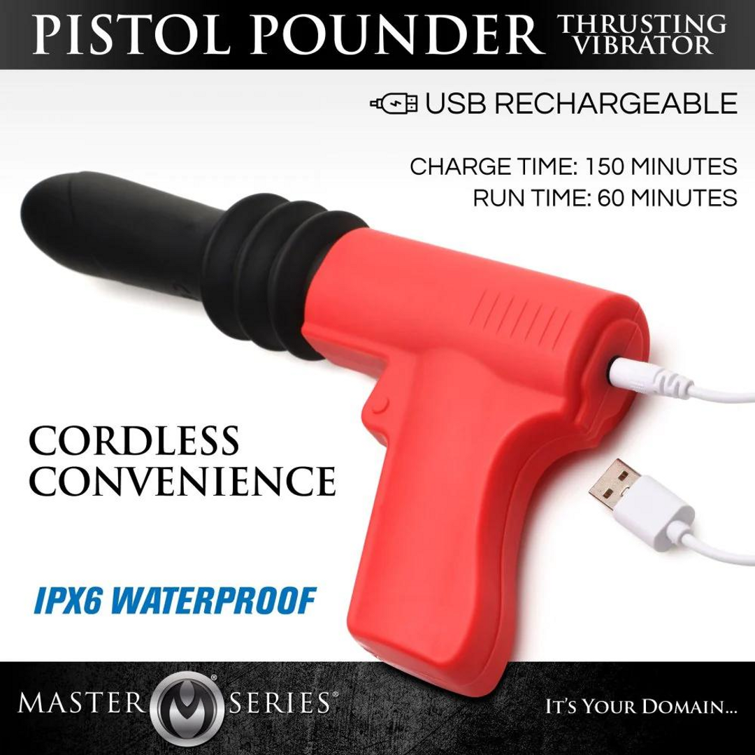 Duwende Pistola Vibrator – Rood