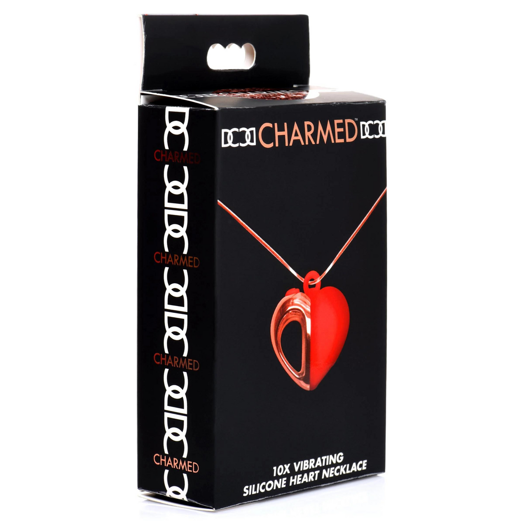 Vibrerende Silikon Hart Ketting – Rood