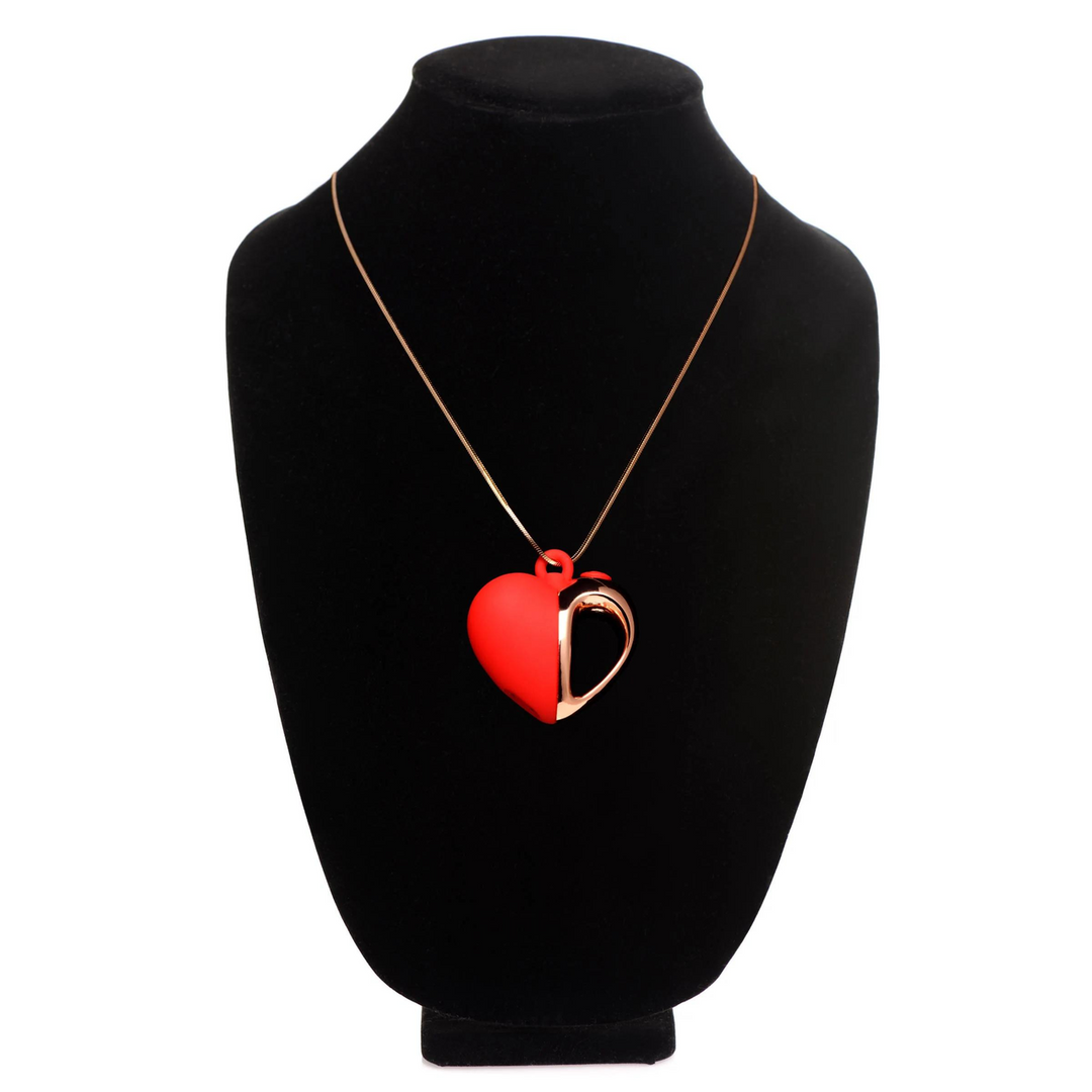 Vibrerende Silikon Hart Ketting – Rood