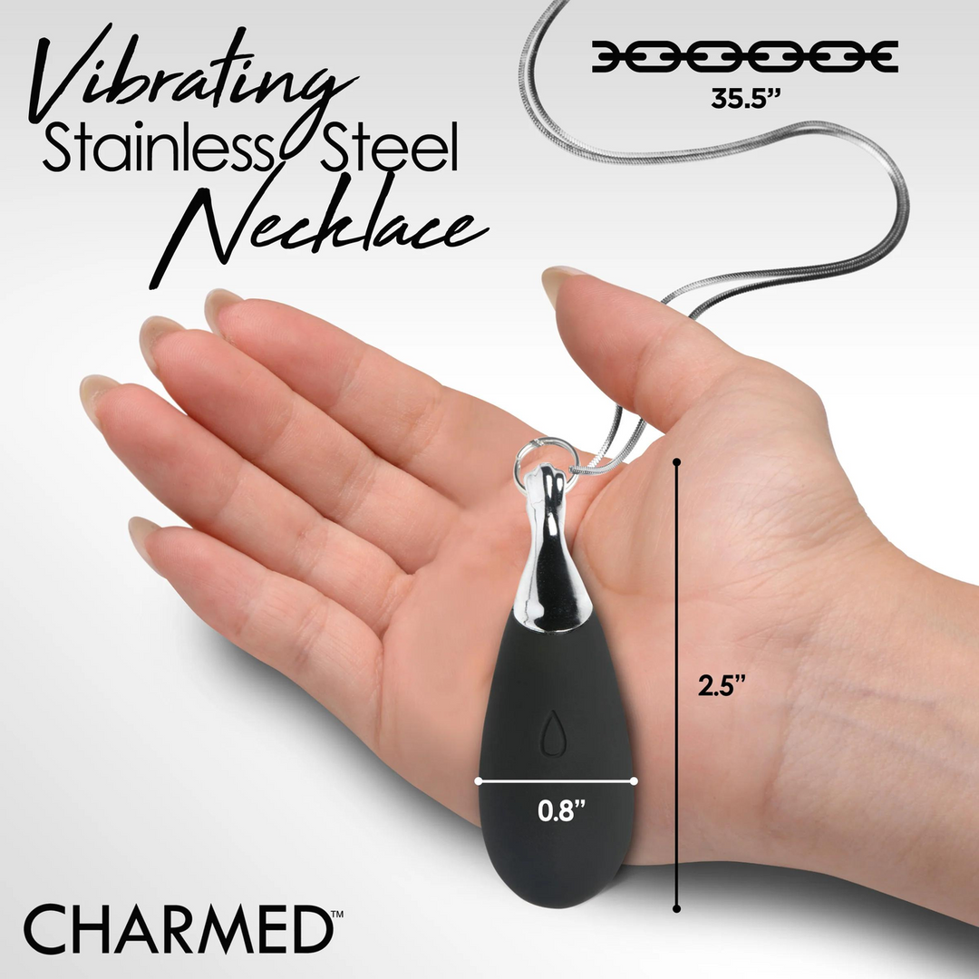 Vibrerende Silicone Druppelketting – Zwart