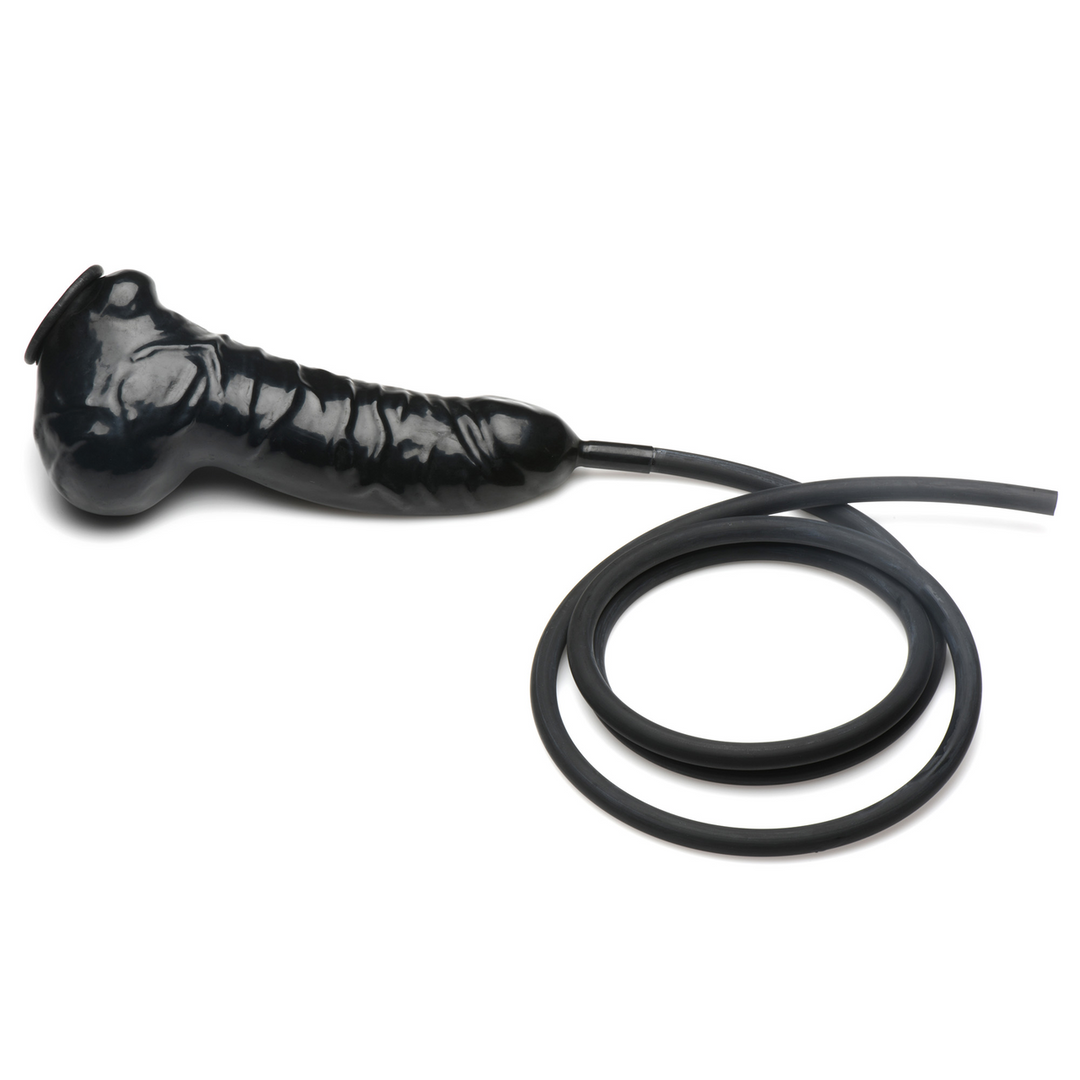 Guzzler – Realistische Penis Sheath met Tube – Zwart