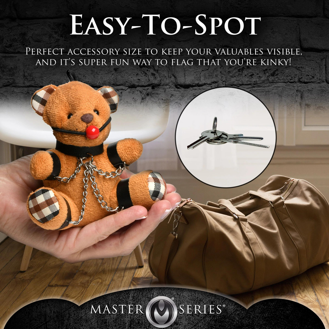 Gegeselde Teddybeer Sleutelhanger – Bruin