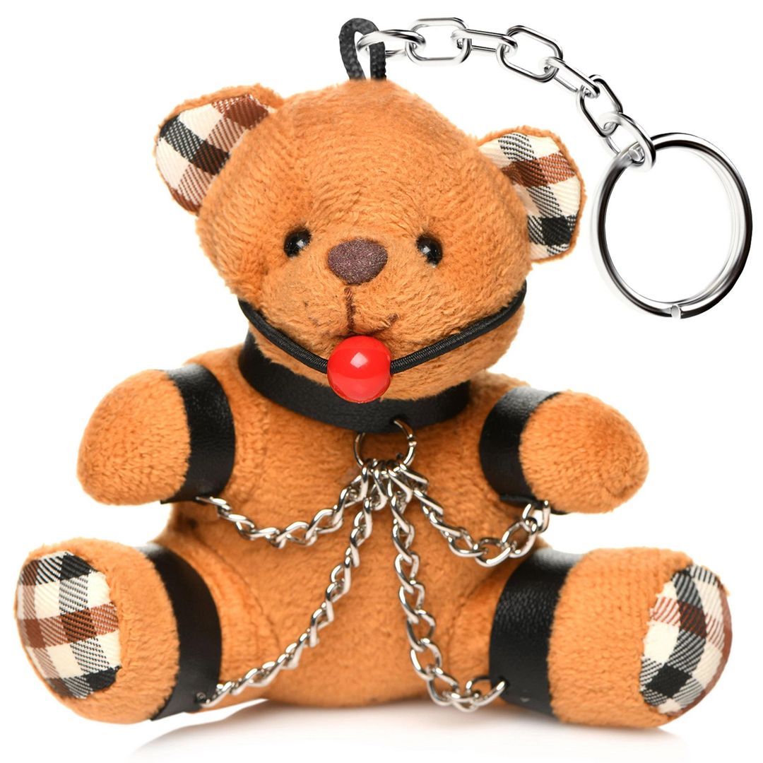 Gegeselde Teddybeer Sleutelhanger – Bruin