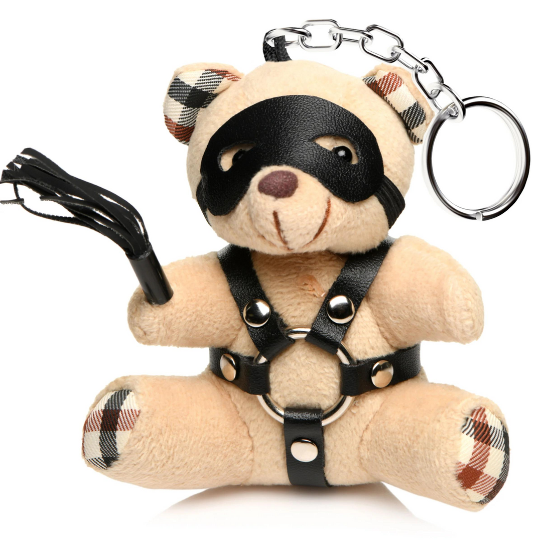 BDSM Teddy Bear Sleutelhanger – Tan