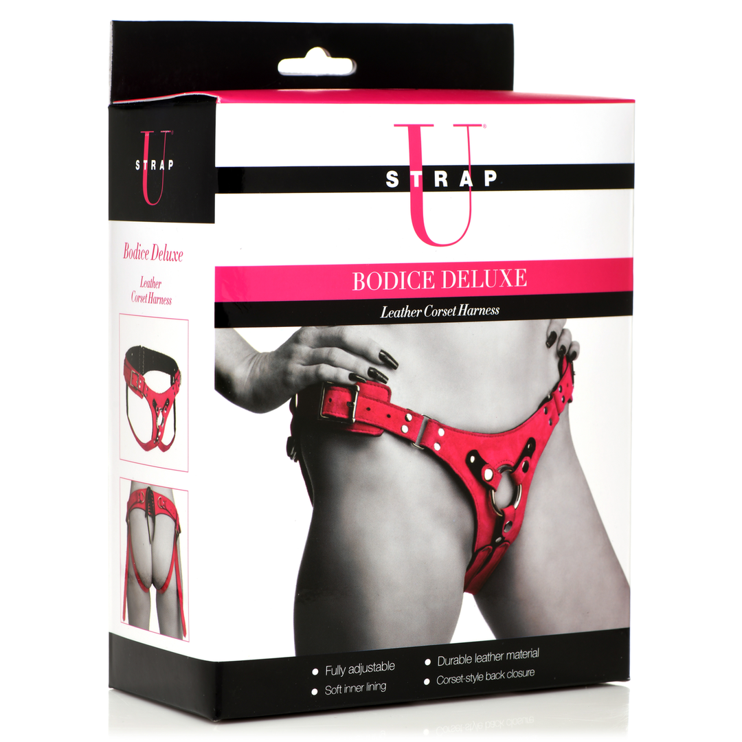 Bodice Deluxe – Leren Korset Harnas – Paars