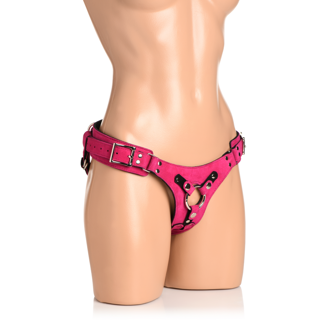 Bodice Deluxe – Leren Korset Harnas – Paars