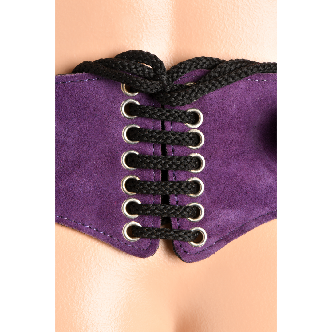 Bodice Deluxe – Leren Korset Harnas – Paars