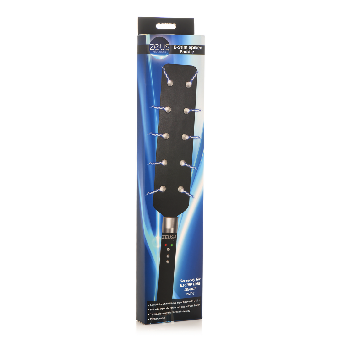 E-Stim Spiked Paddle – Zwart