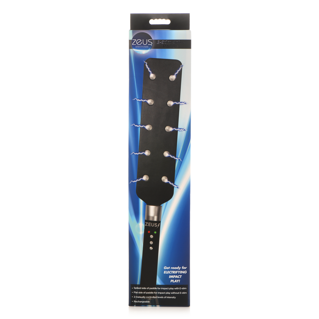 E-Stim Spiked Paddle – Zwart