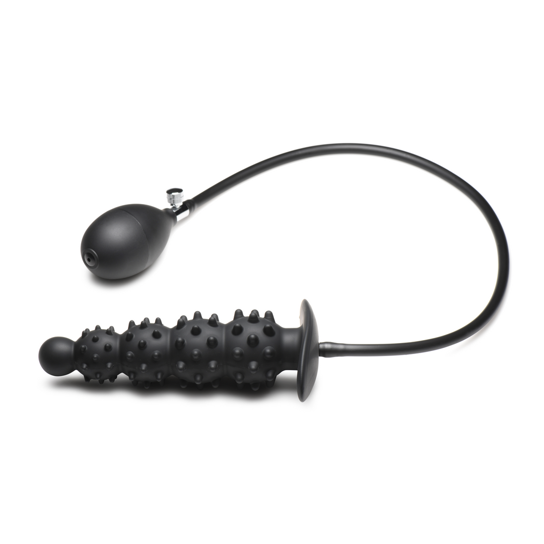Ass Puffer – Nubbed Inflatable Silicone Anale Plug – Zwart