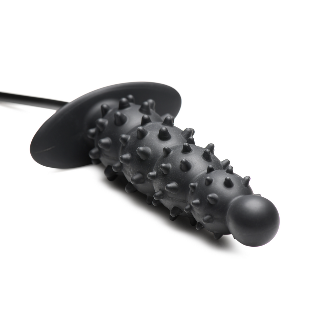 Ass Puffer – Nubbed Inflatable Silicone Anale Plug – Zwart