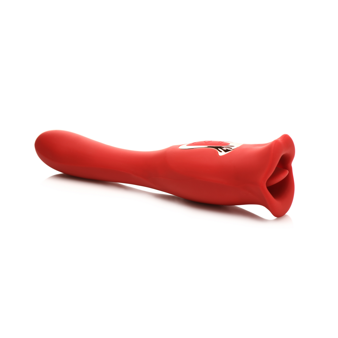 Kiss and Tell Pro – Dual-Ended Kissing Vibrator – Rood