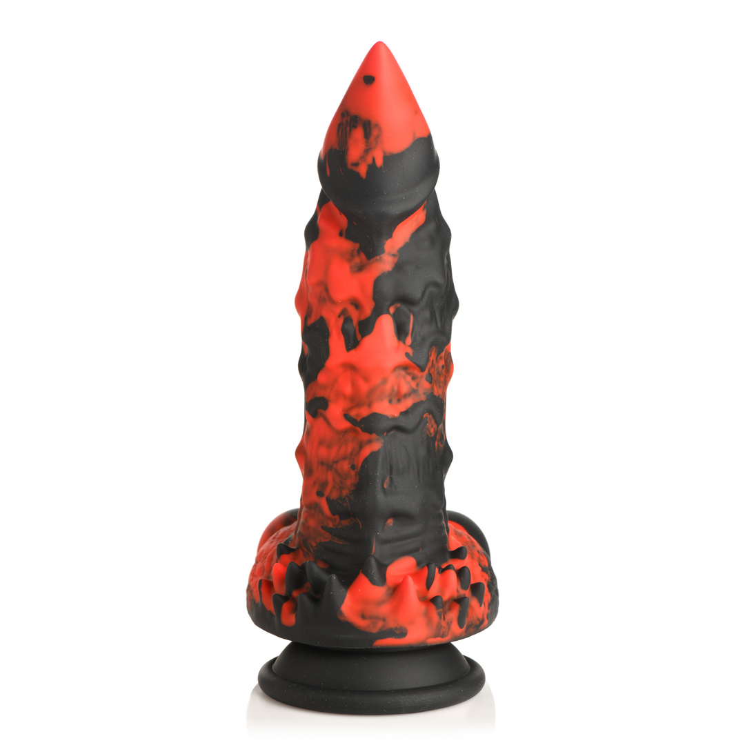 Fire Demon – Monster Silicone Dildo – Rood/Zwart