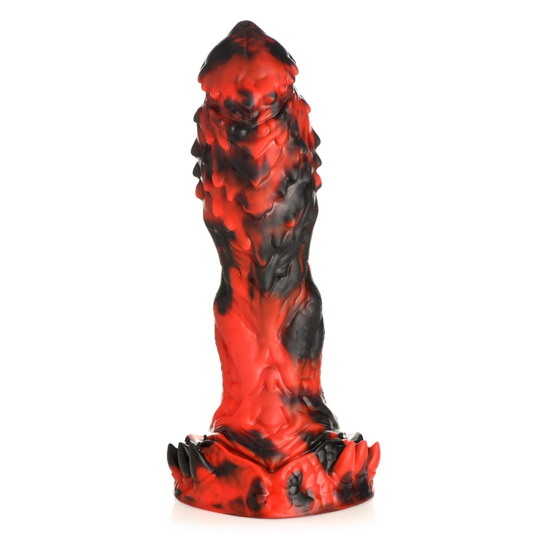 Grim Reaper – Siliconen Dildo – Rood/Zwart