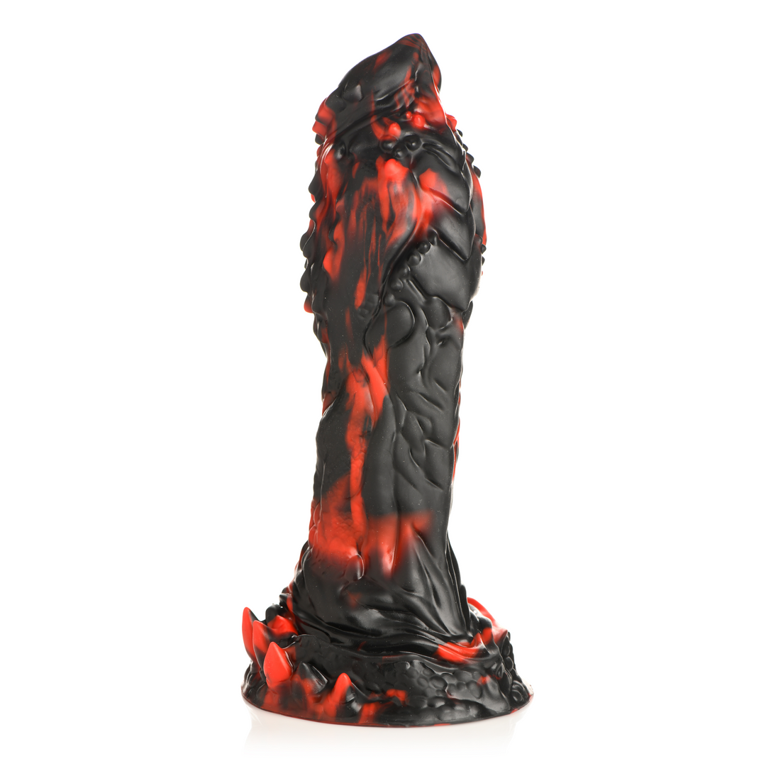 Grim Reaper – Siliconen Dildo – Rood/Zwart