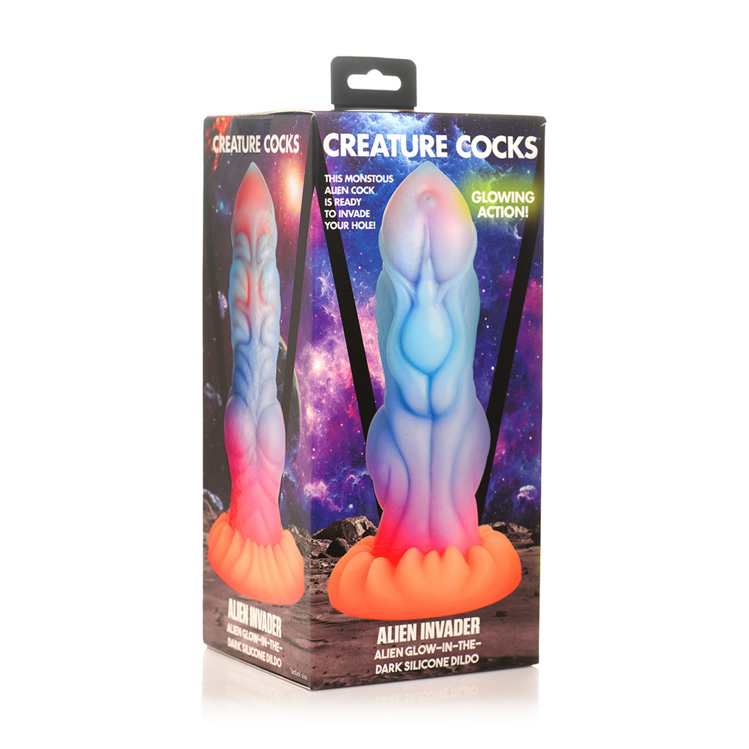 Alien Indringer – Alien Glow-in-the-Dark Siliconen Dildo