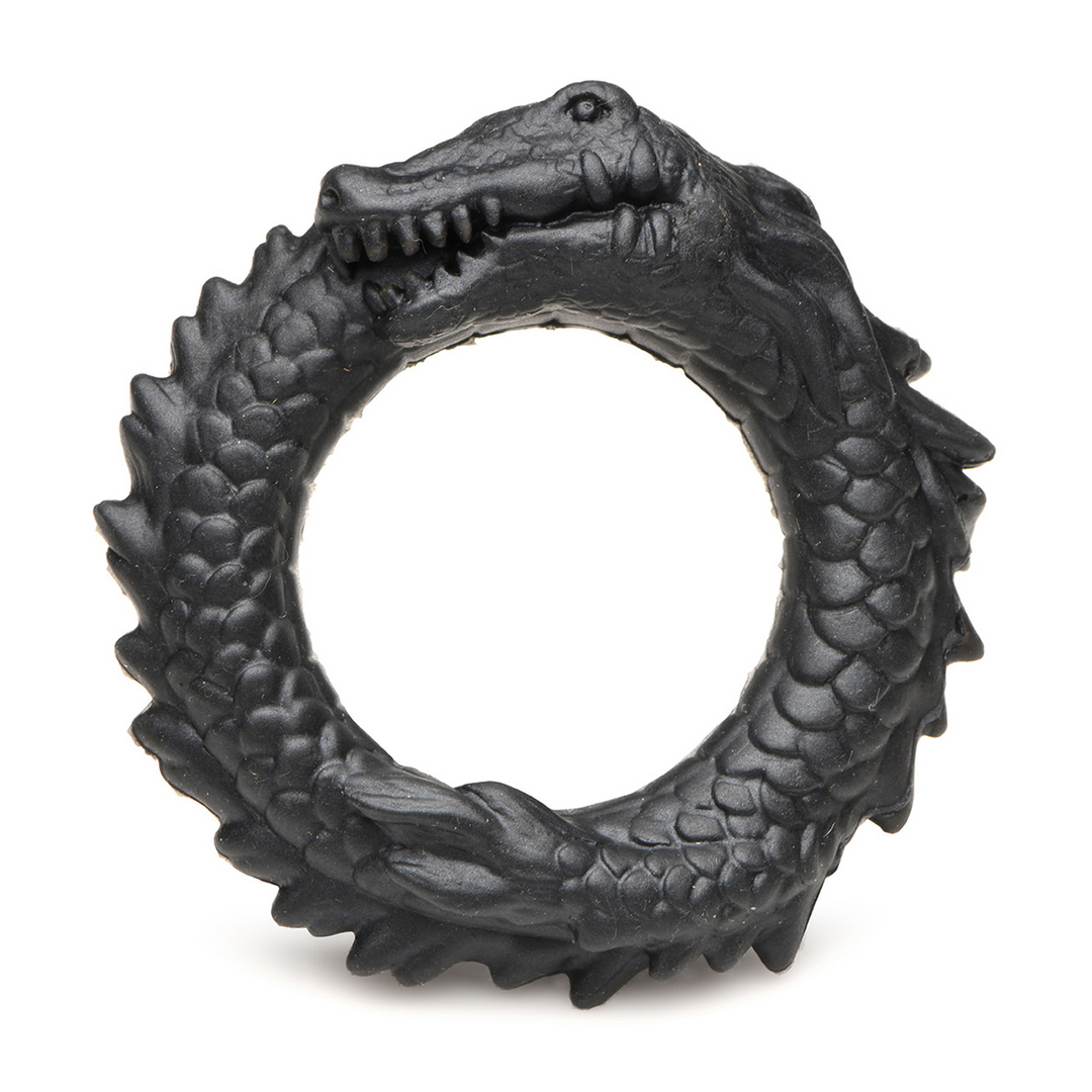 Zwarte Caiman – Silicone Cockring – Zwart