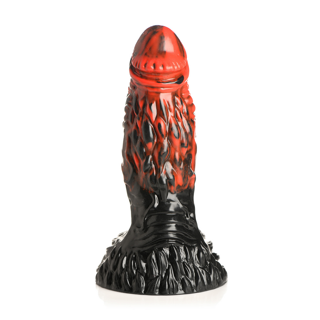 Vulcan – Siliconen Dildo – Zwart/Rood