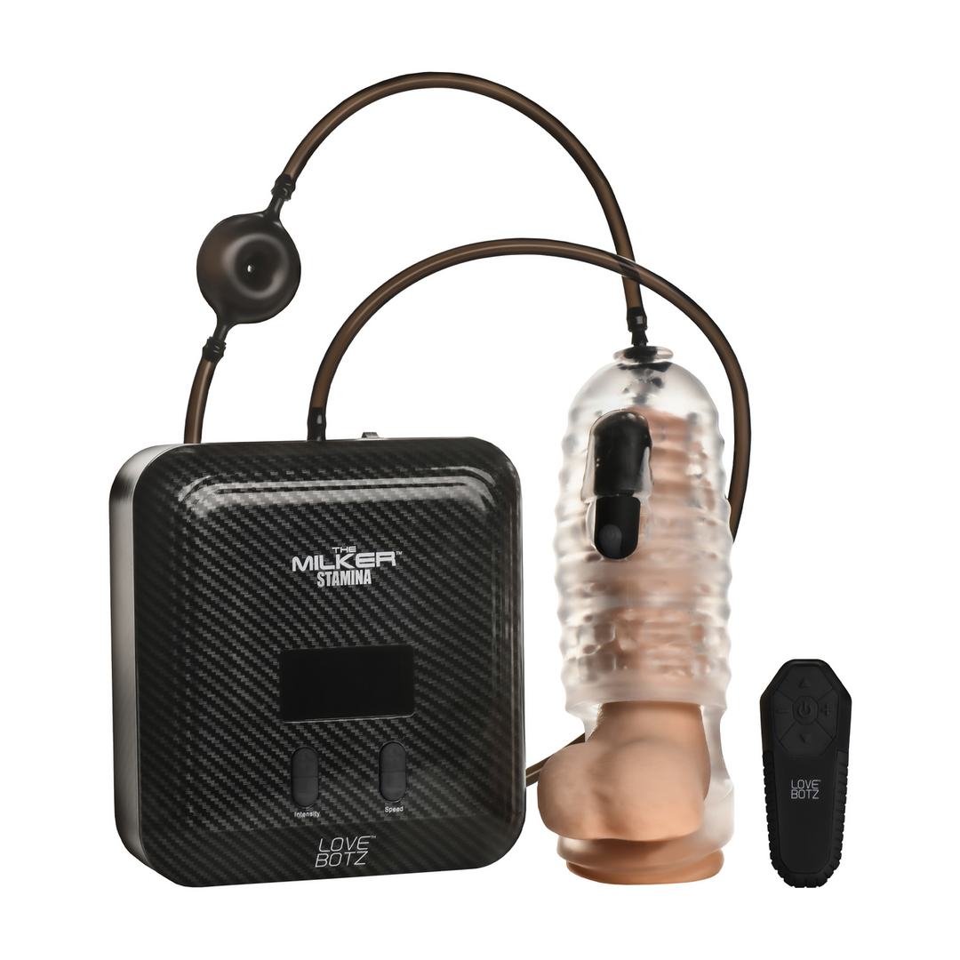 De Milker Stamina – Automatische Vibratie en Zuig Stroker – Transparant