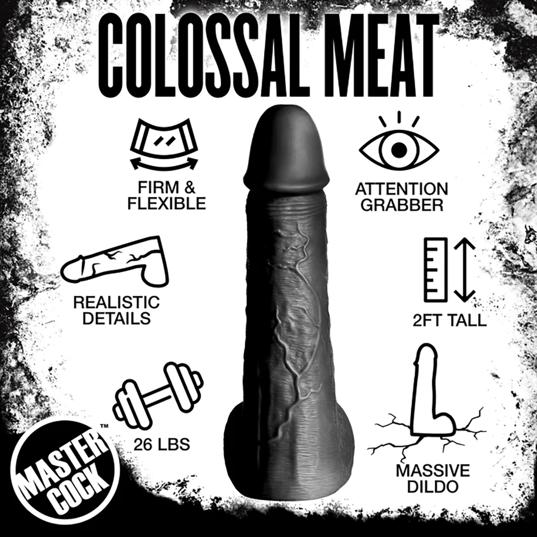 Moby Super Dildo – 2 ft / 60 cm – Zwart