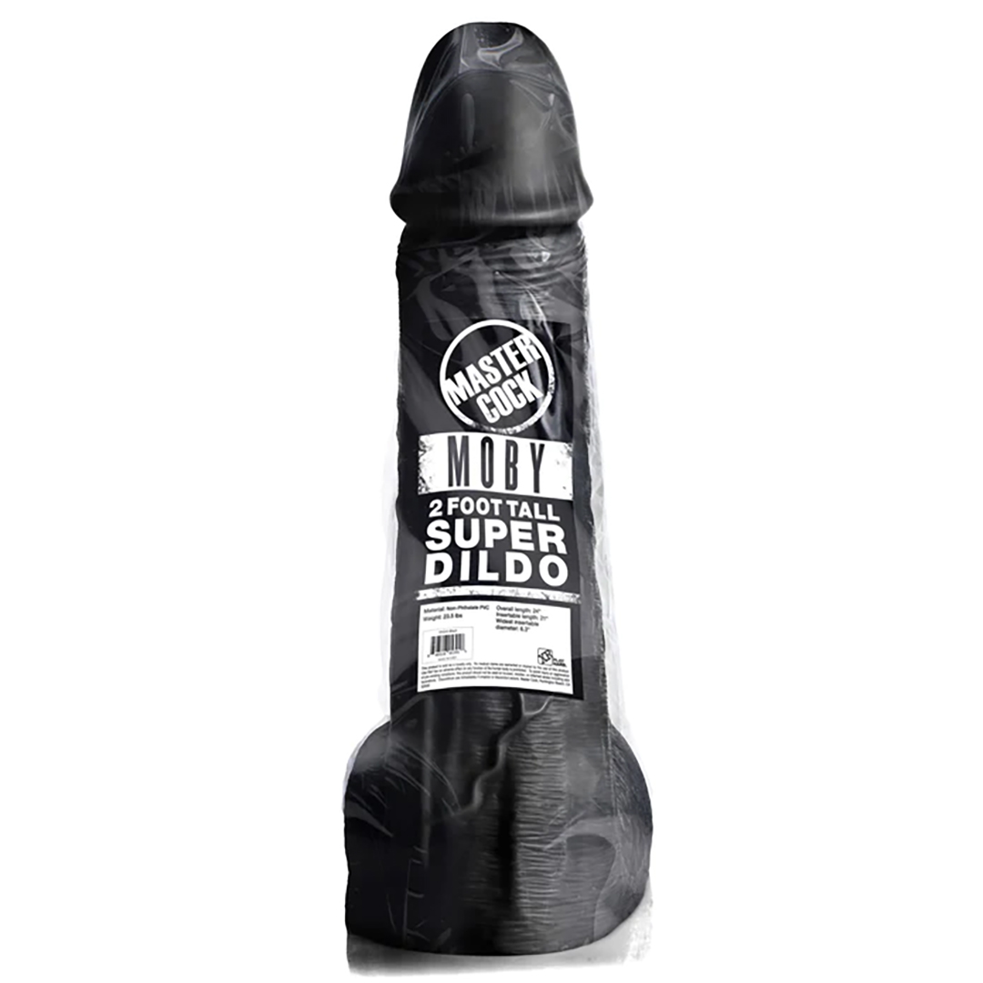Moby Super Dildo – 2 ft / 60 cm – Zwart
