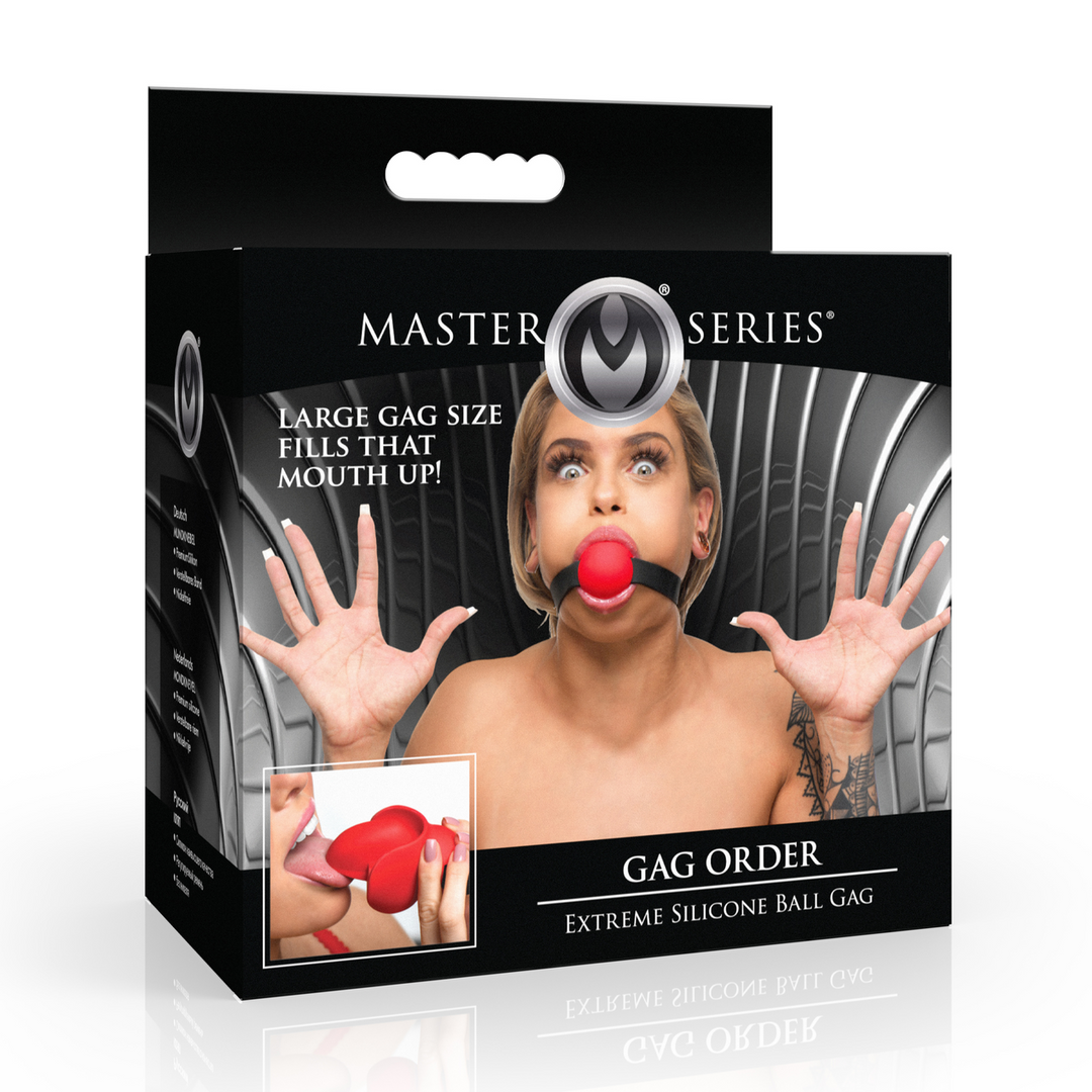Gag Order – Extreme Silicone Ball Gag – Rood