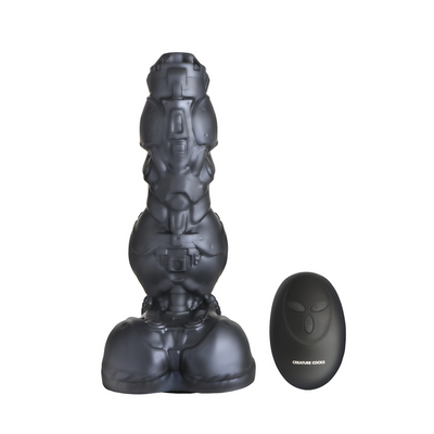 Cyborg Cock - Duwende en Vibrerende Siliconen Dildo - Zilver Cyborg Cock - Duwende en Vibrerende Siliconen Dildo - Zilver