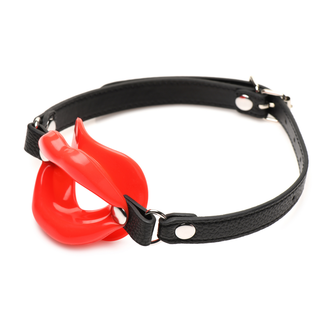 Juicy Lips – Siliconen Open Mond Gag – Rood