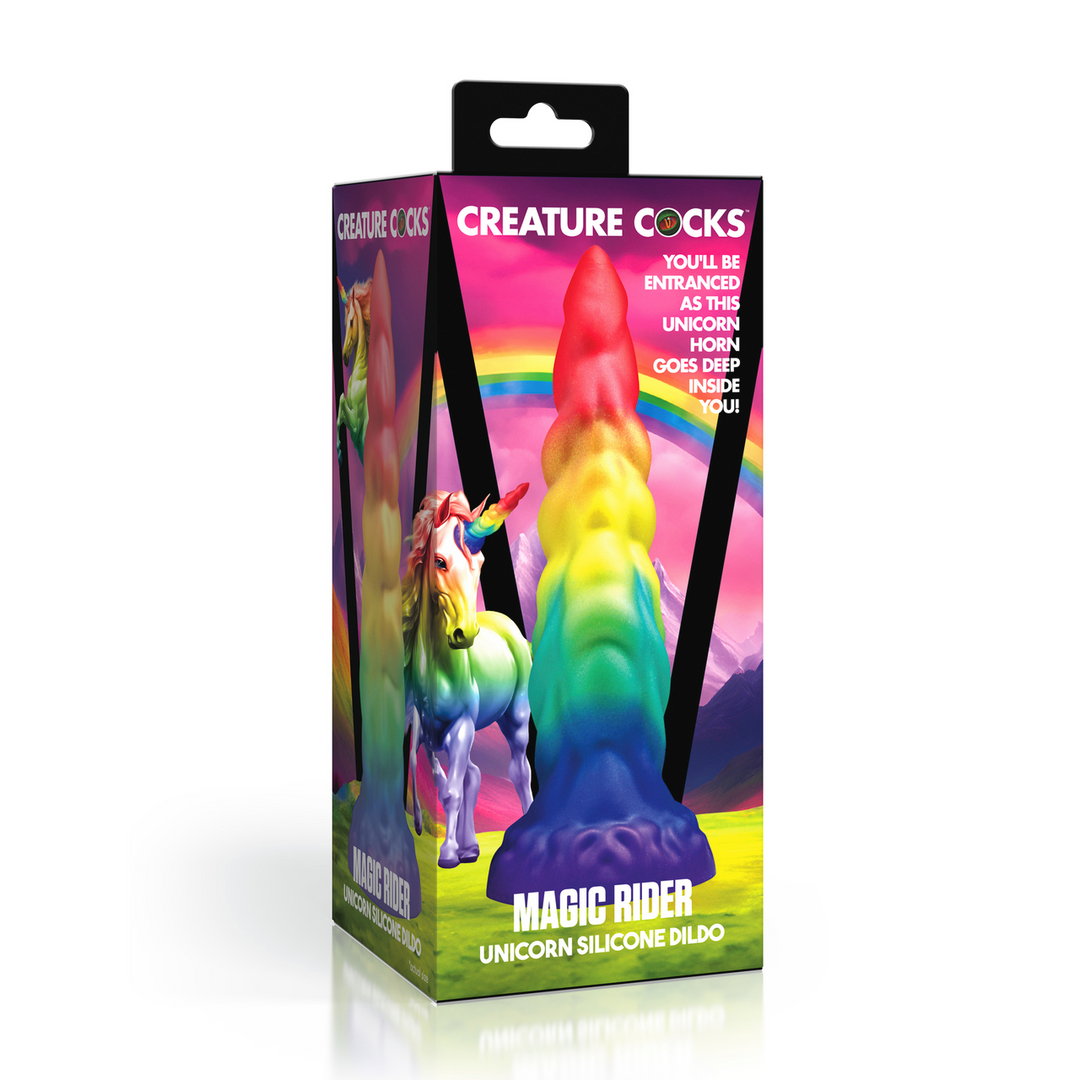 Magic Rider – Eenhoorn Silicone Dildo – Regenboog