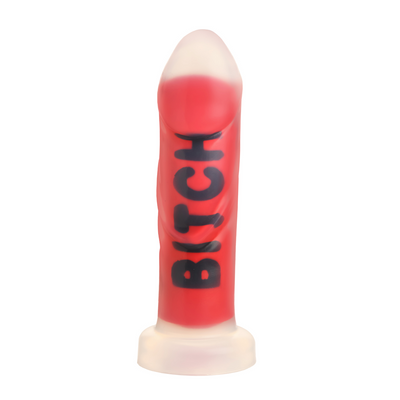 BITCH - Siliconen Dildo - Rood