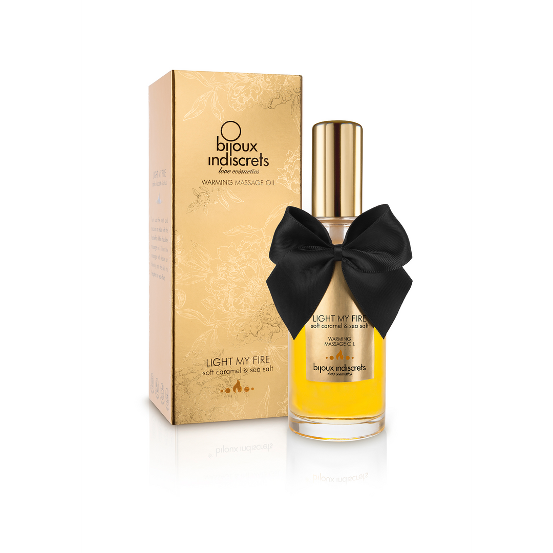 Light My Fire – Verwarmende Massageolie Zachte Karamel en Zeezout