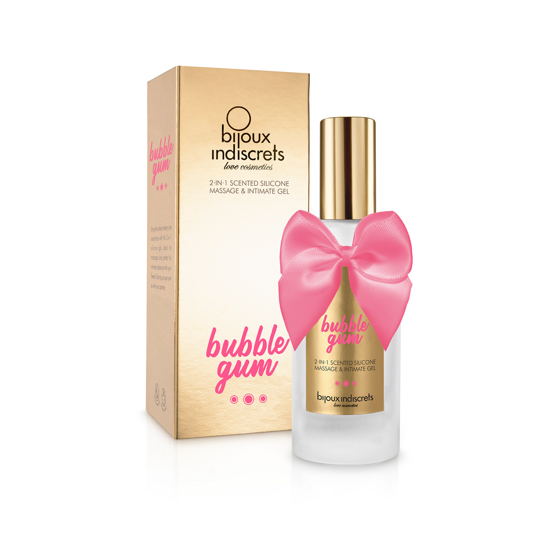 2 in 1 Silicone Massage Gel en Intimate Gel – Bubblegum – 3 fl oz / 100 ml