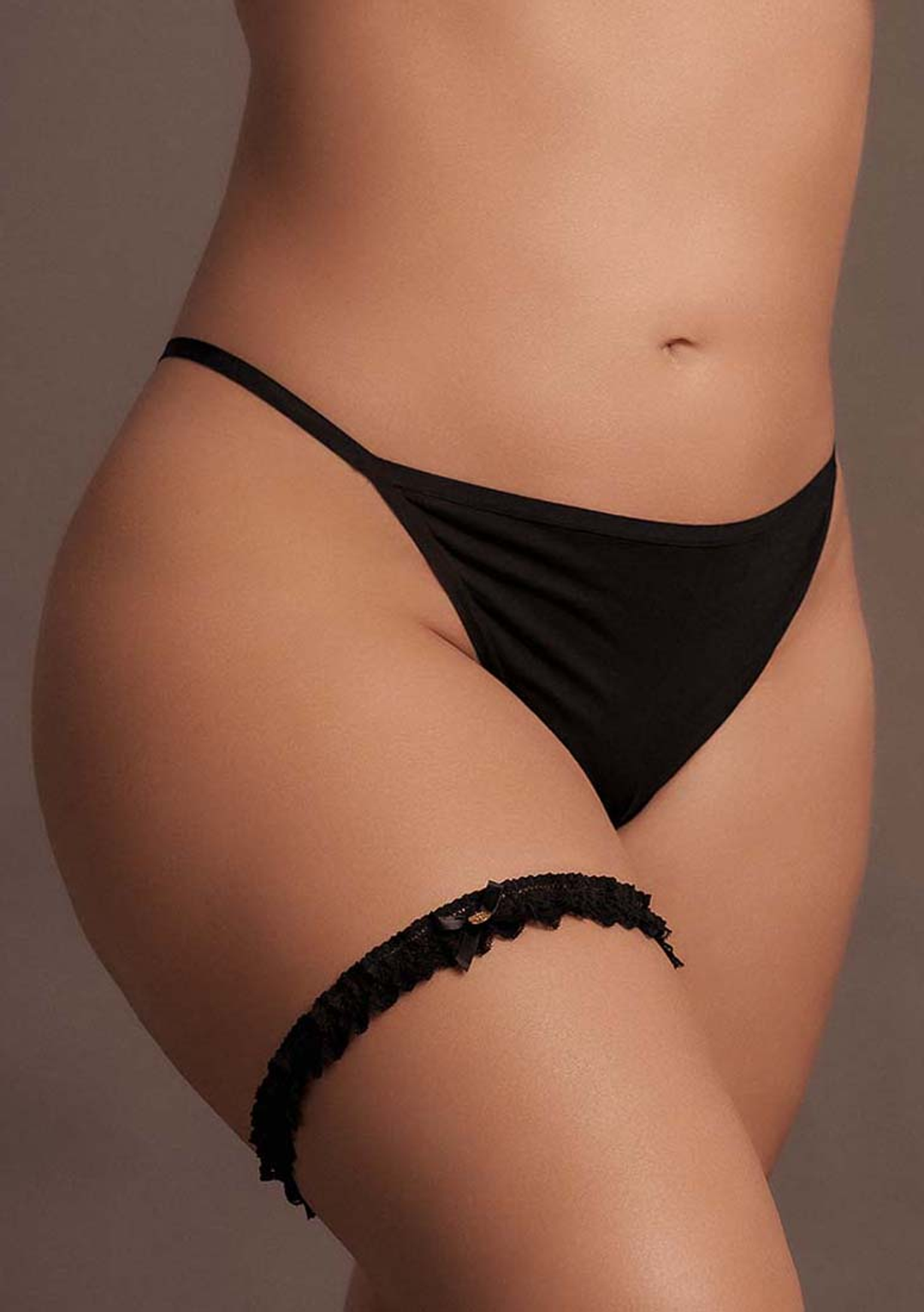 Noel – Elastische Kanten Garter met Gouden Details – Plus Size