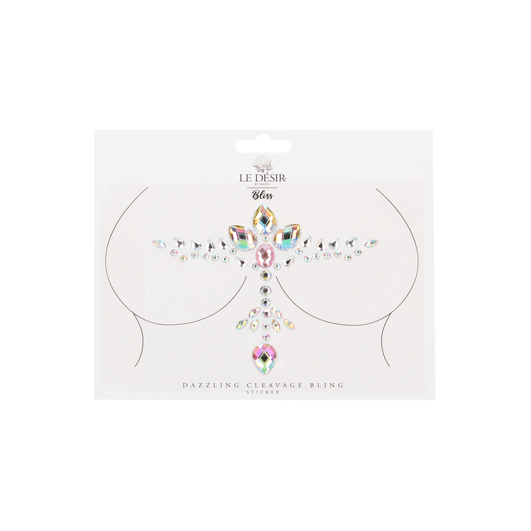 Stralende Cleavage Bling Sticker