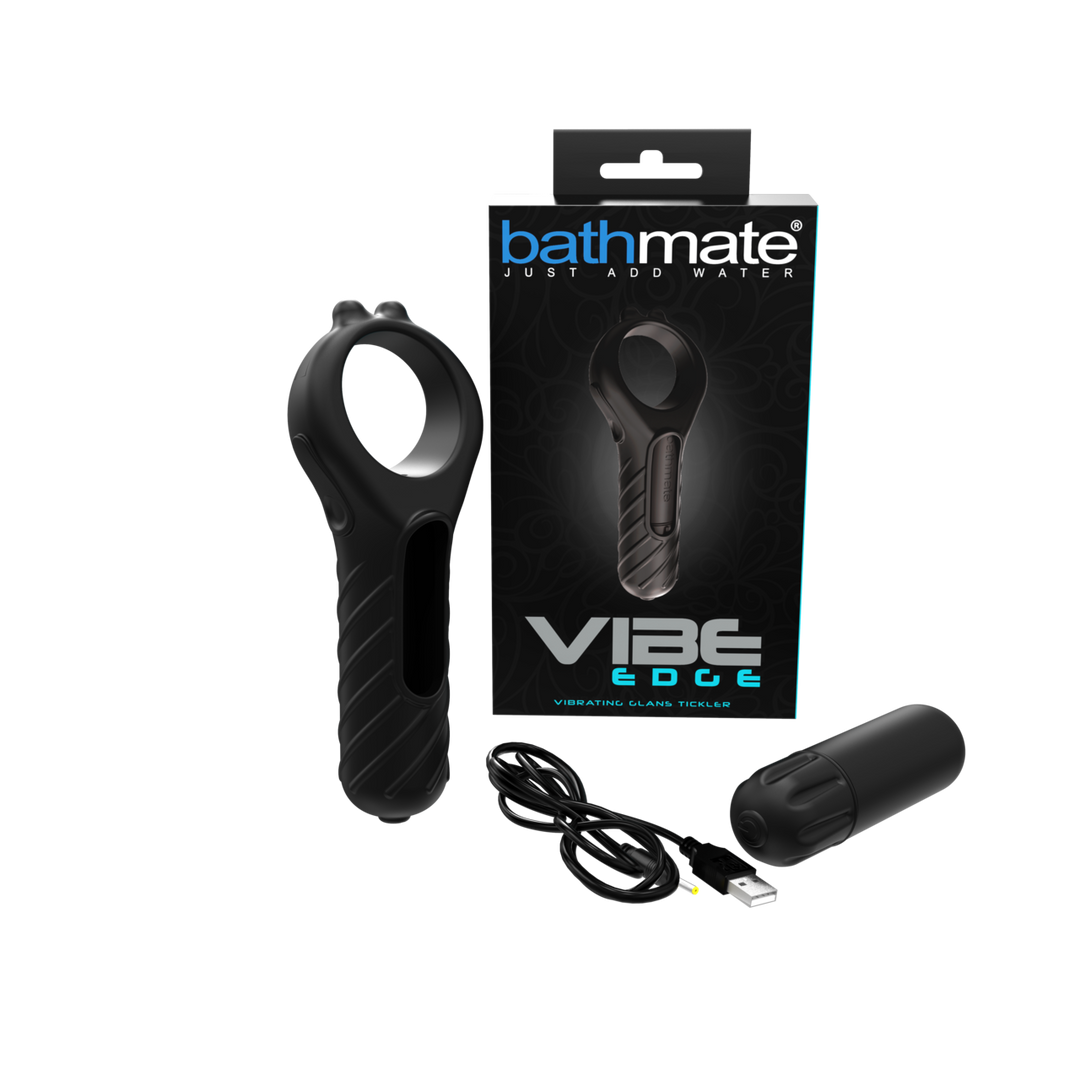 Vibe – Edge – Vibrerende Cockring en Bullet – Zwart