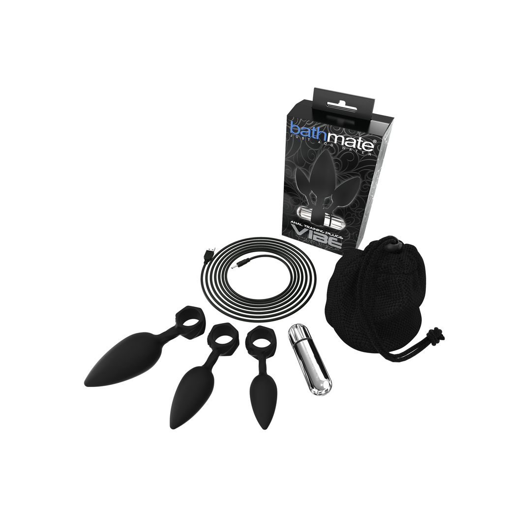 Vibe – Vibrerende Anale Trainingspluggen – Set van 3 – Zwart