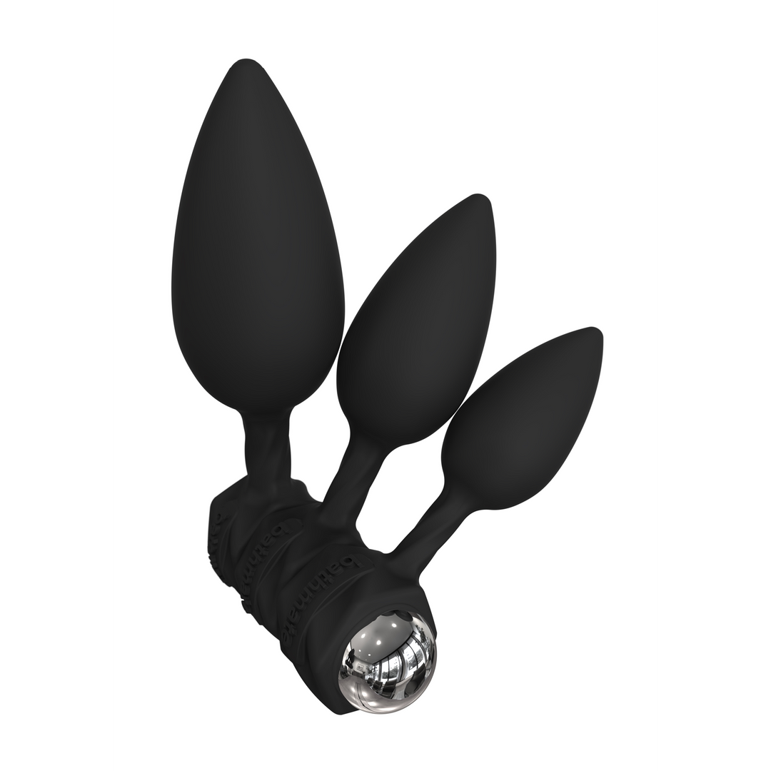 Vibe - Tapones Anal Vibratorios de Entrenamiento - Juego de 3 - Negro