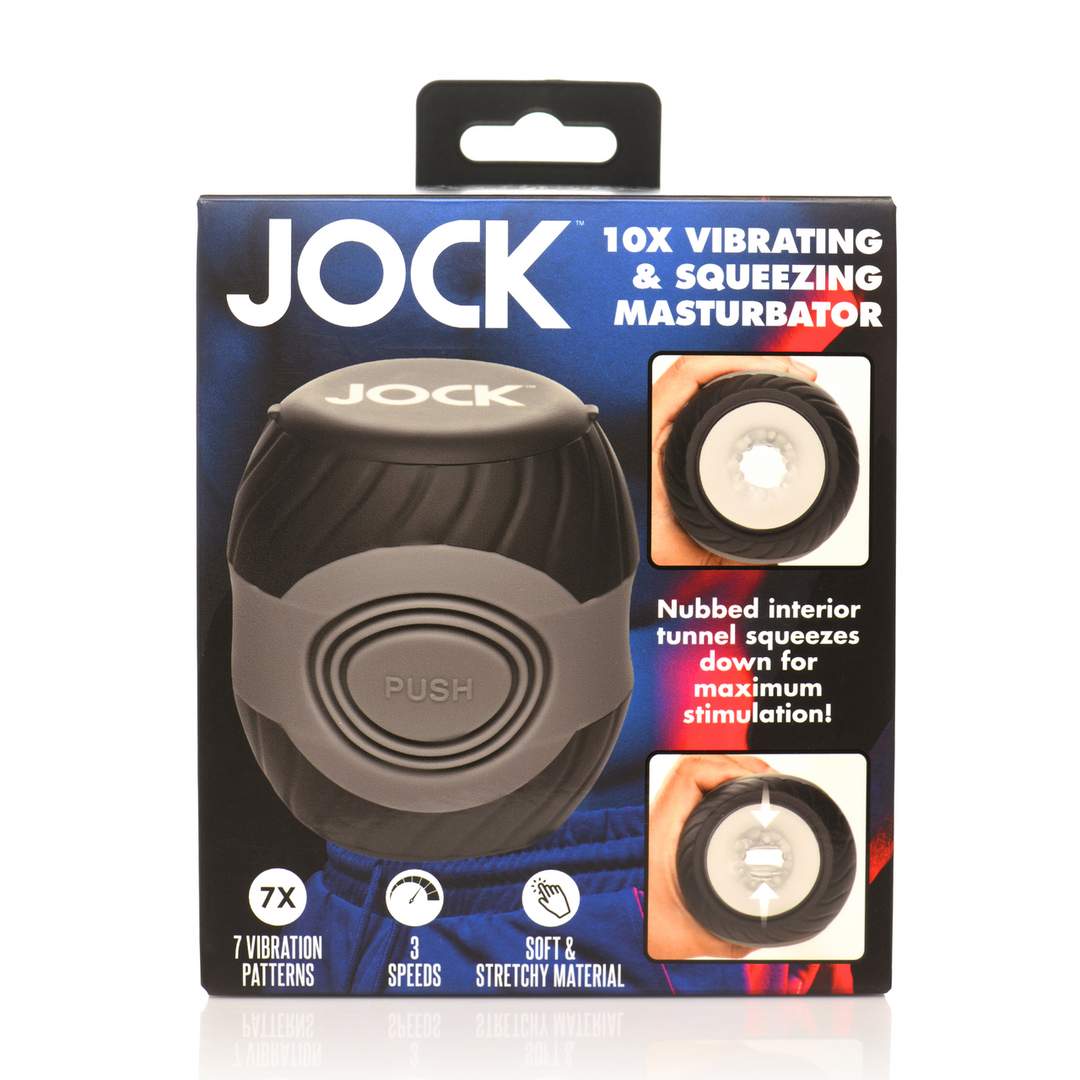 Vibrerende en Knijpend Masturbator – 10X – Zwart