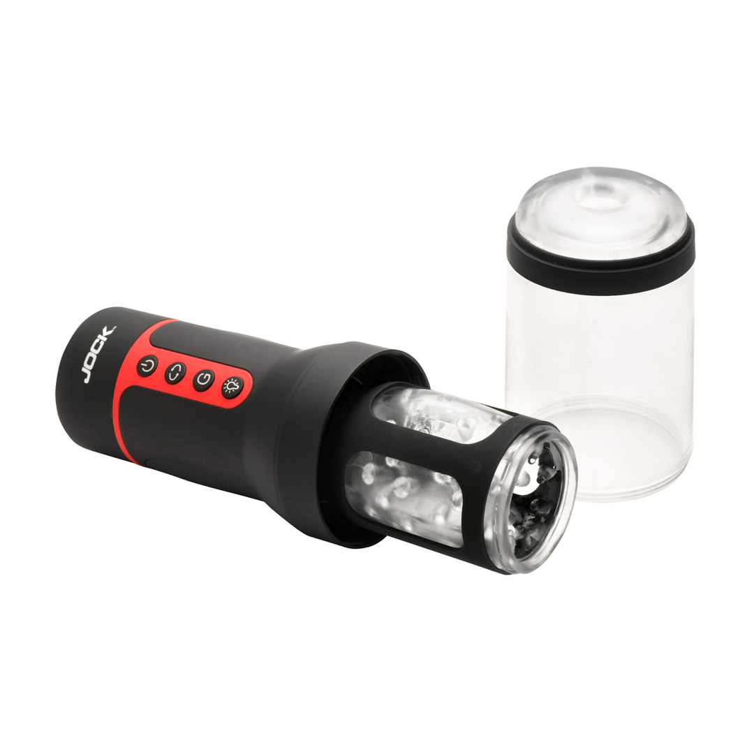 Auto Spin – Draaien en Duwen Masturbator – Transparant/Zwart